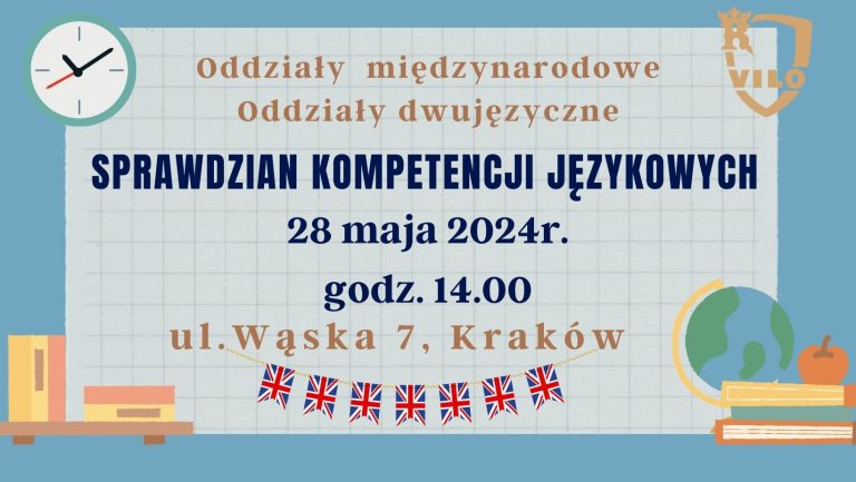 Sprawdzian kompetencji językowych – VI Liceum ogólnokształcące